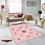 Tapis rose / rouge en polyester tissé à la main Chrisman-630224137