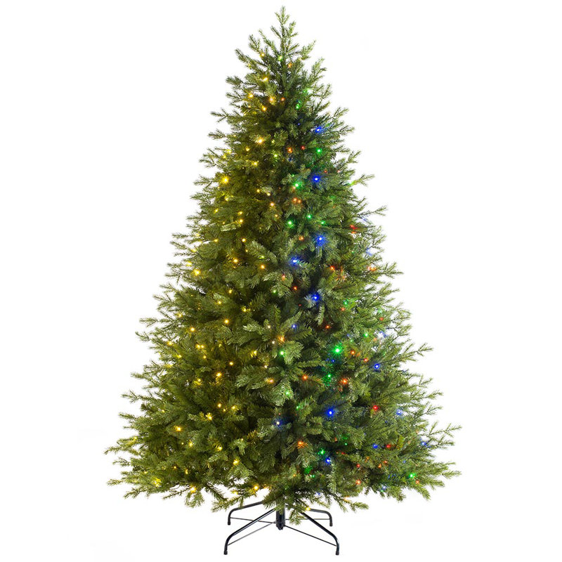 Lighted Artificial Fir Christmas Tree, 6ft H