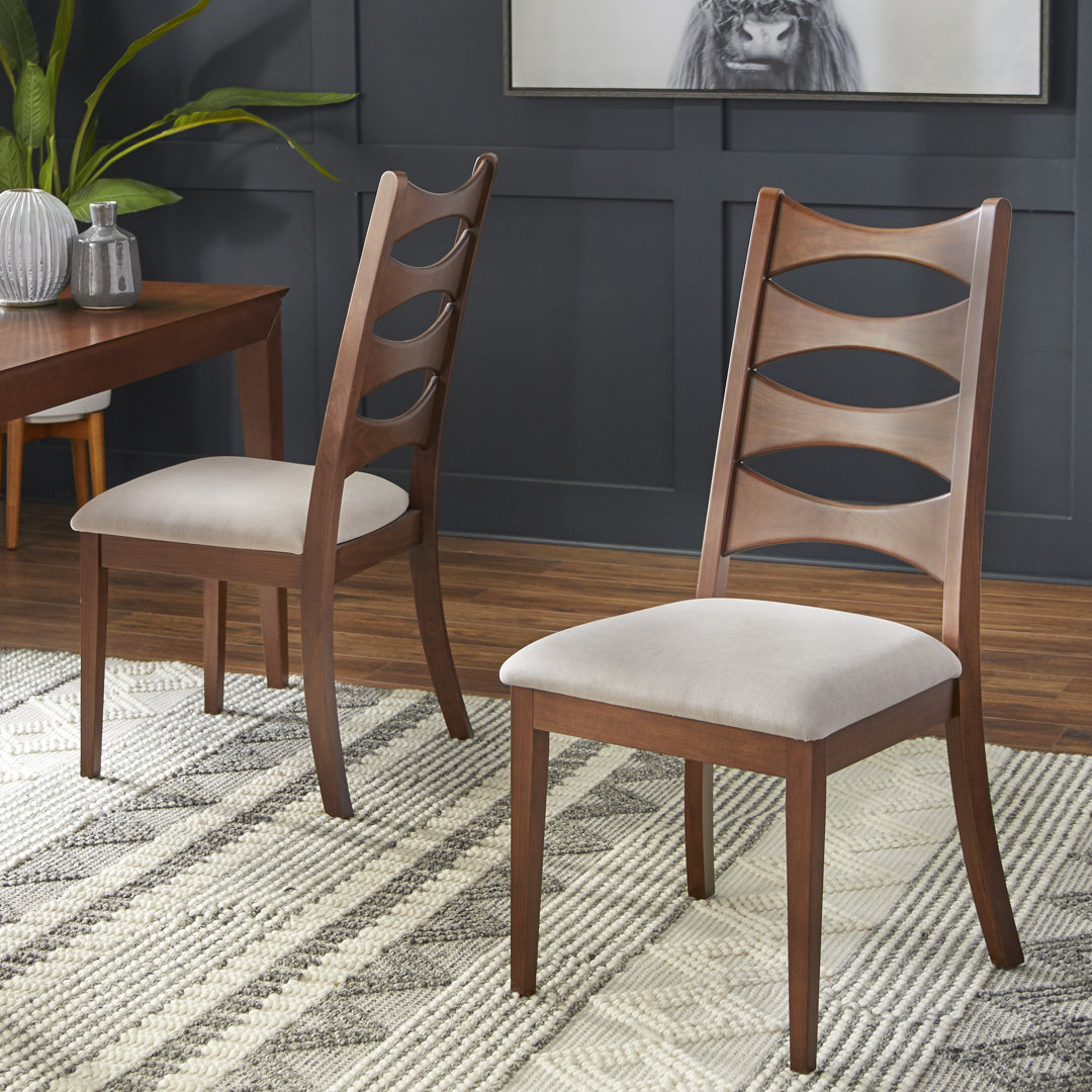 Edison Park Upholstered Ladder Back Side Chair (Set of 2) Union Rustic