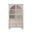 Armoire rétro en bois aggloméré avec tablettes réglables et portes en verre pour des solutions de rangement élégantes-863405152