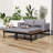 Outdoor Convertible Patio Daybed with Adjustable Leg Supports, Washable Cushions and Side Space-1811916076