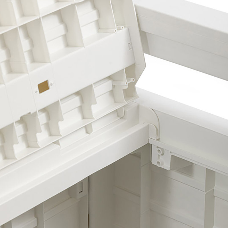 White Resin Outdoor Storage Bench with Lockable Lid