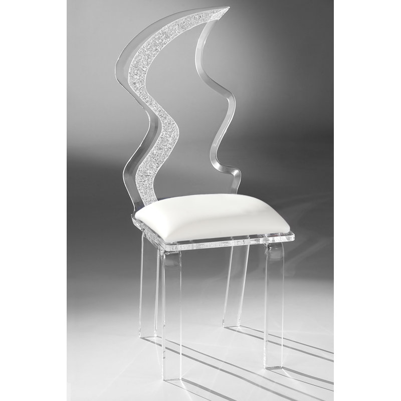 19'' H Upholstered Side Chair, White
