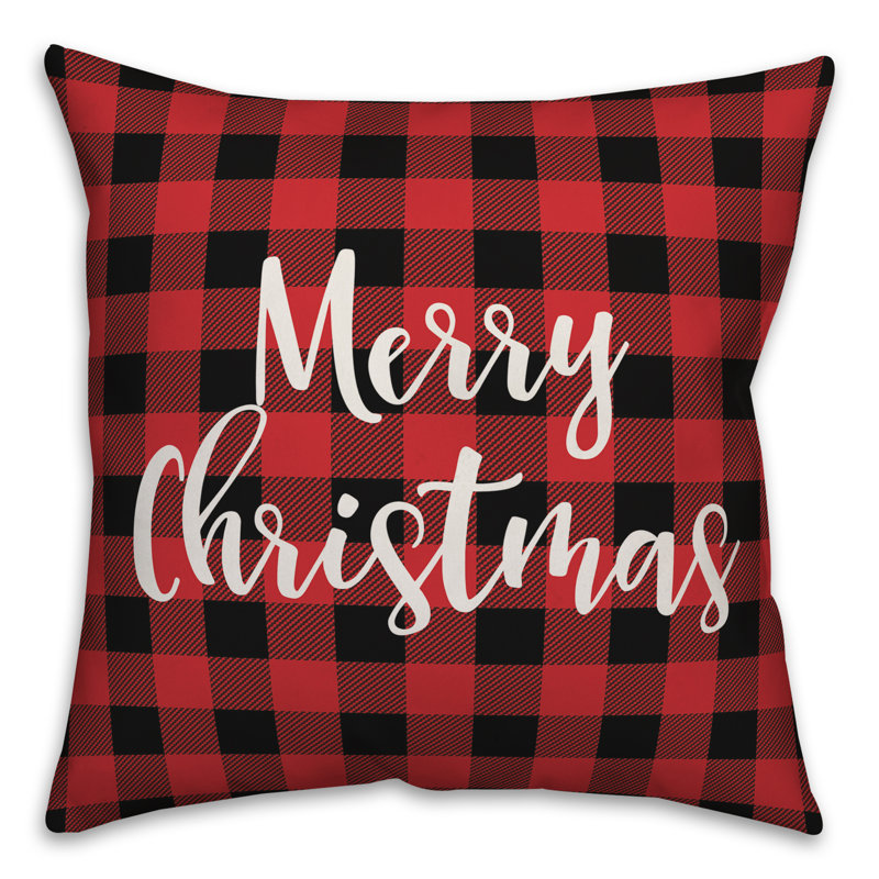 Plaid Reversible Throw Pillow, Throw Pillow