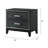 Nightstand, Black - Spacious Drawers With Build And Smooth Functionality For Bedroom Weathered Nightstand Stop Added Peace Of Mind, 17"D X 28"W 26"H, Synthetic-342619651