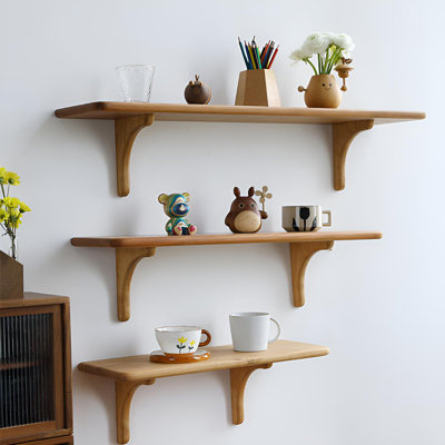 Solid Wood Floating Wall Shelf