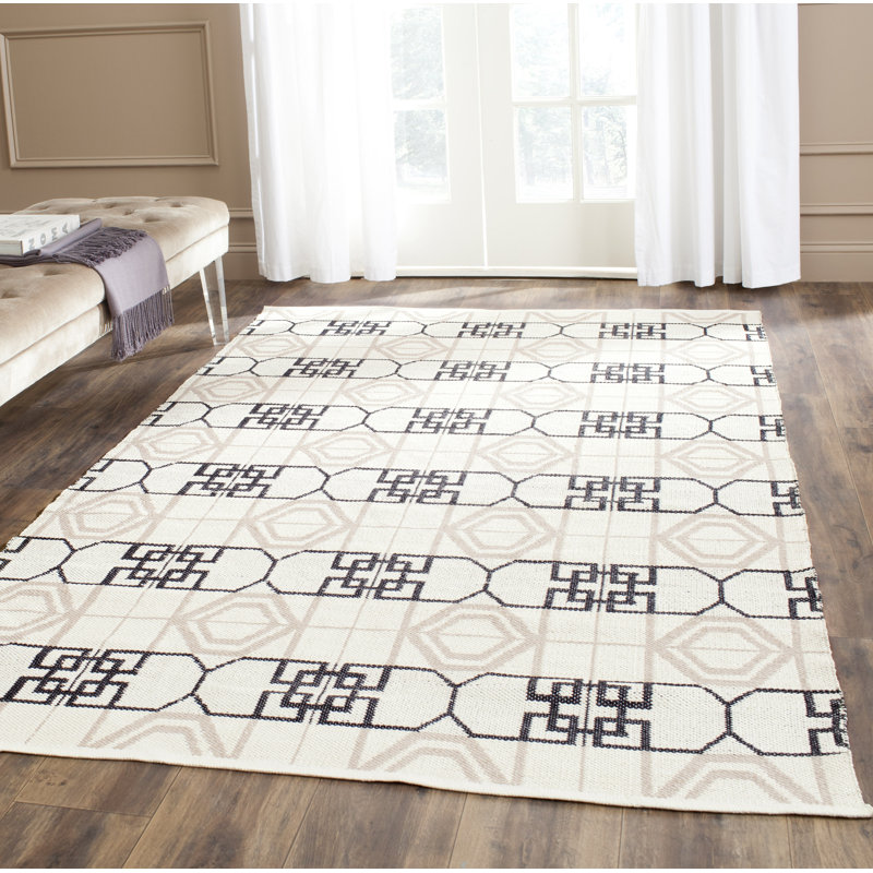 Bram Rectangle Geometric Hand Woven Indoor / Outdoor Area Rug, Rectangle 122 x 183 cm