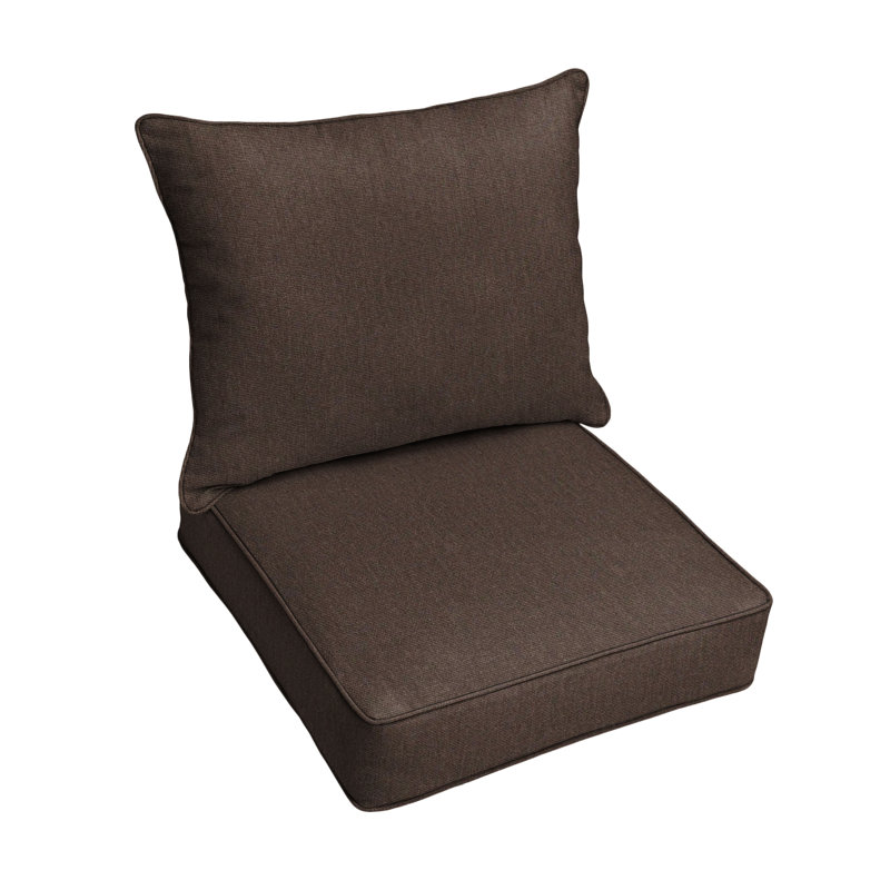 Indoor/Outdoor Sunbrella Seat/Back Cushion, Canvas Java Sunbrella® Canvas, 23" W x 23.5" D