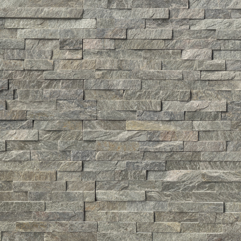 Stonecrest 6 in. x 24 in. Split Face Natural Stone Ledger Panel Wall Tile, Mossfield