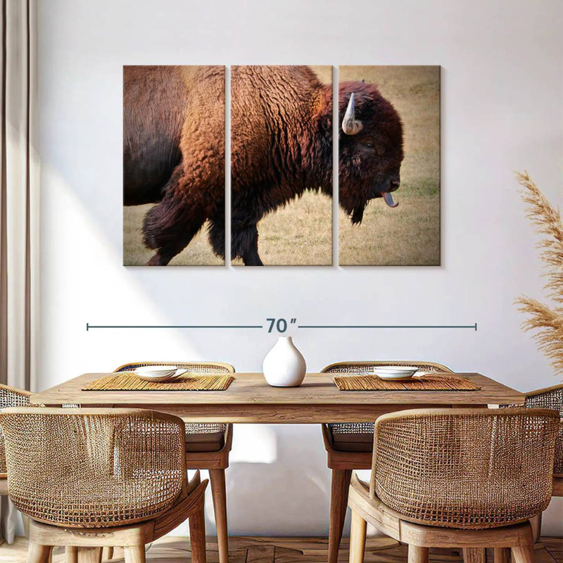 Brampt Tongue Wagging Bison, 36" H x 57" W