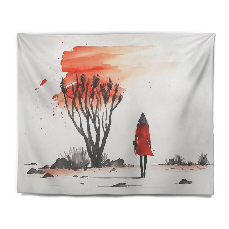 Tapisserie en polyester Andonia avec punaises, H 32 po x l 39 po
