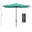 Parasol de marché rectangulaire 6,5 pi x 10 pi Outsunny-1708058559