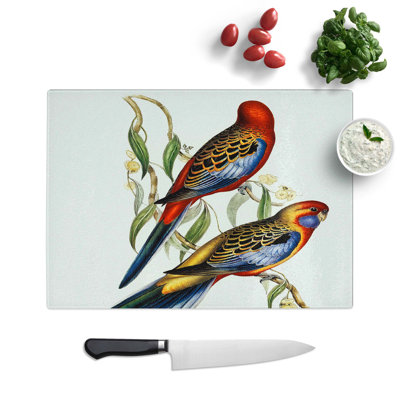 Tempered Glass Adelaide Parakeets Chopping Board