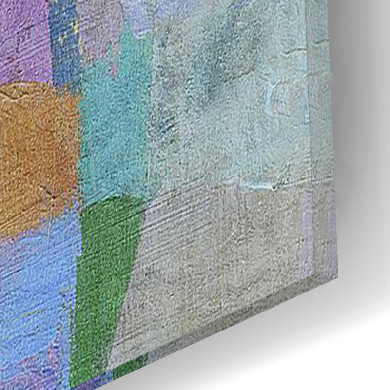 Art mural en verre épique «Blue Road» par Suzanne Nicoll, 12 po x 16 po