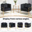 Fauteuil d'appoint demi-tonneau en velours avec coussin-2098722779
