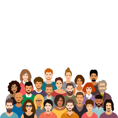 «People Crowd», impression sur toile tendue