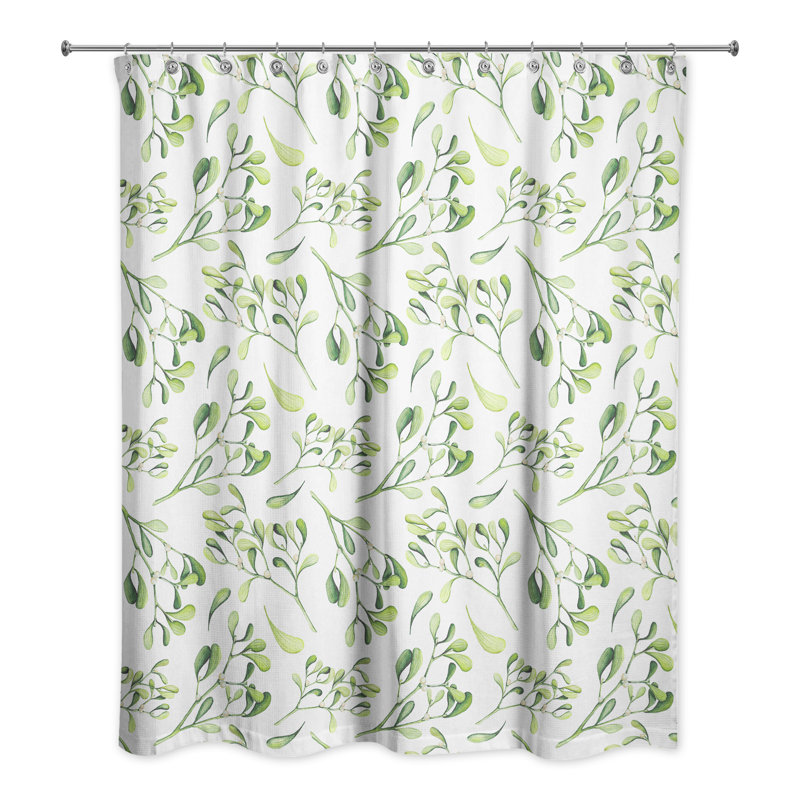 Perine Single Shower Curtain, Green