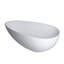 Baignoire autoportante de 67 po à surface solide, baignoire de trempage autoportante en résine d'ingénierie de luxe avec trop-plein et bonde escamotable pour salle de bain contemporaine
