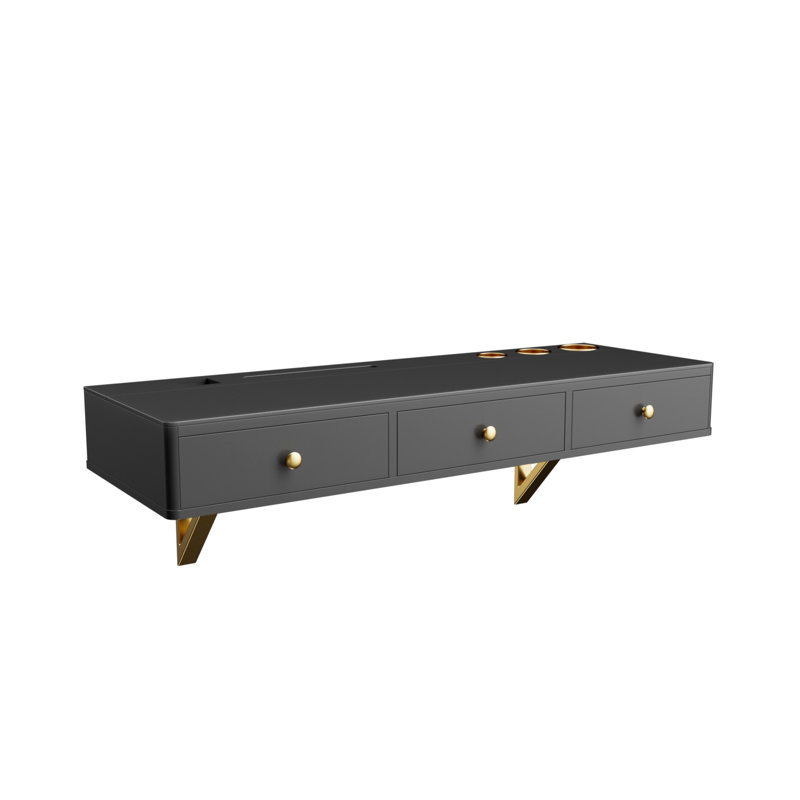 Coiffeuse de maquillage moderne, coiffeuse murale, bureau monté, table flottante pour chambre à coucher
