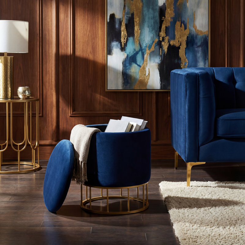Velvet Ottoman