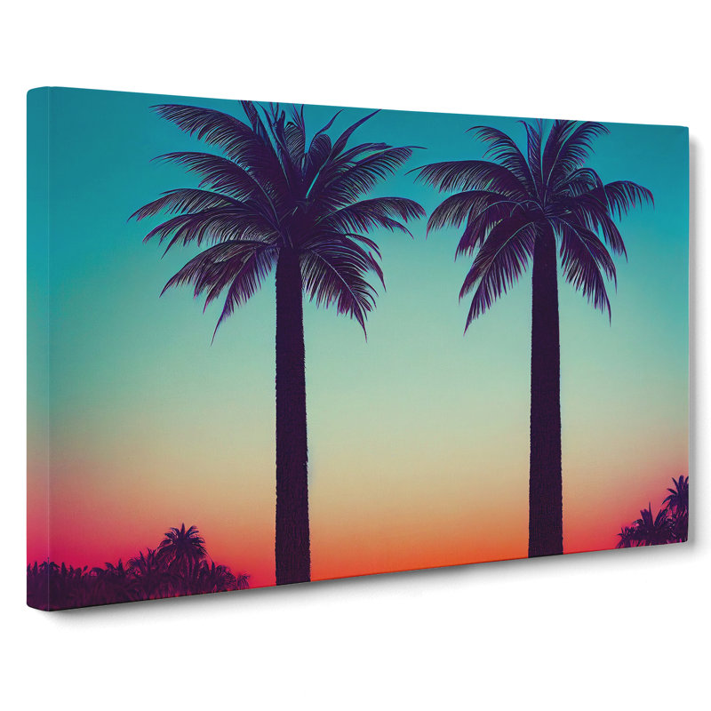Statuesque Palm Trees - Wrapped Canvas, 40cm H x 60cm W x 3cm D