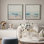 Seaside Umbrella Harmony Set of 2 Canvas Prints in a Silver Frame, 32" x 32"