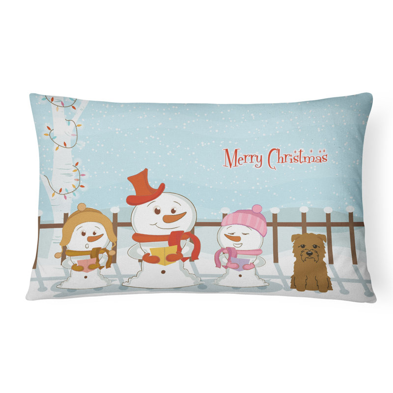 Coussin lombaire intérieur / extérieur Merry Christmas, Brun clair