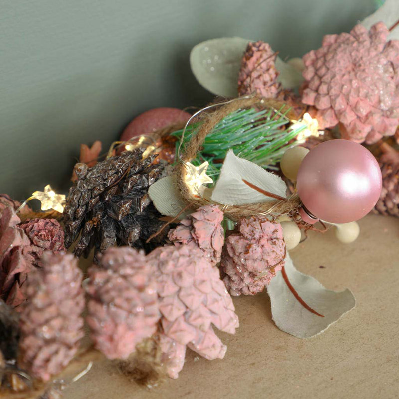 180cm Lighted Preserved Mixed Assortment Garland with Lights