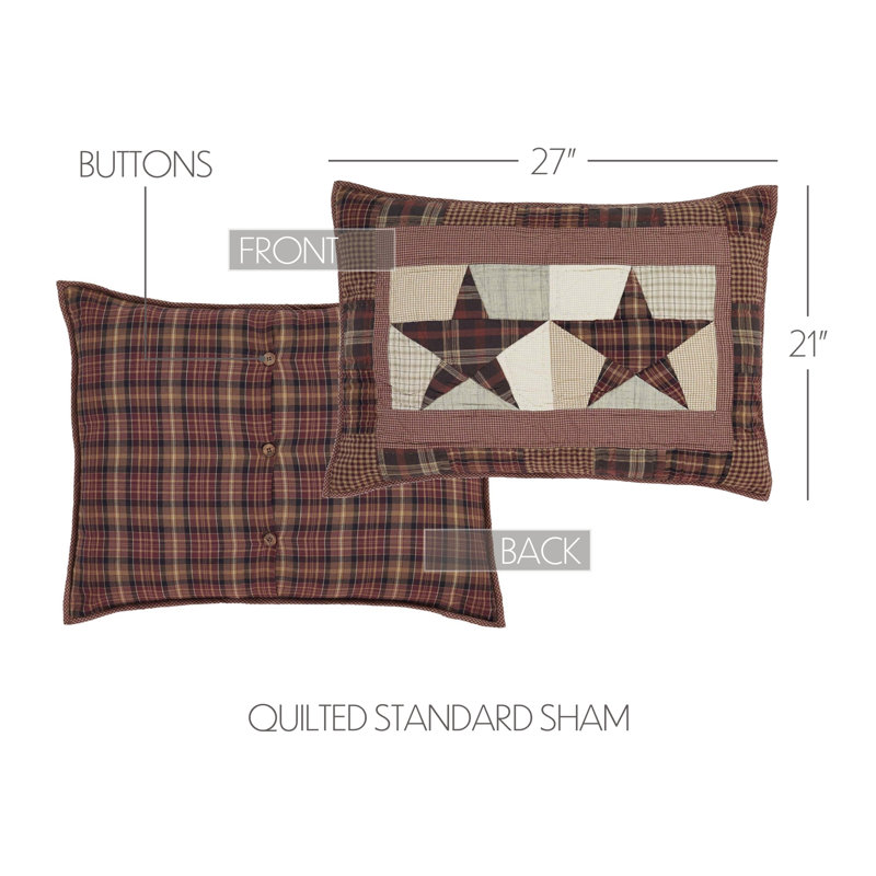 Taie décorative 100% coton Abilene Star, H 21 po x l 27 po