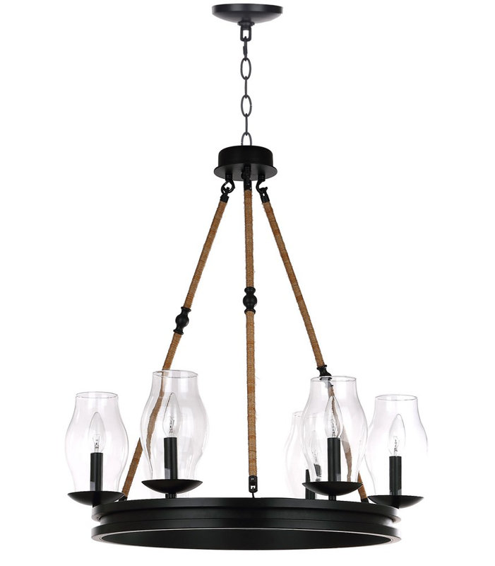 Lustre 6 lumières façon bougie Anannya