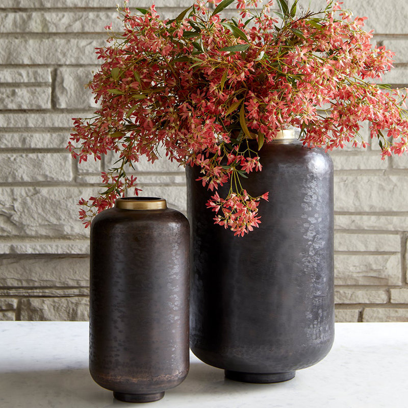 Akita Handcrafted Ceramic Table Vase, 12" H x 6" W x 6" D