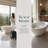 59" Solid Surface Freestanding Bathtub, Glossy White Stone Resin, Deep Soaking, Ergonomic Curve, Pop-Up Drain