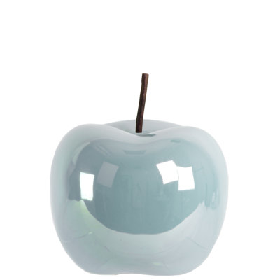 Ceramic Apple Figurine LG Pearlescent Finish -6.00"H