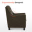Fauteuil d'appoint Leomar, garniture cloutée-883631759