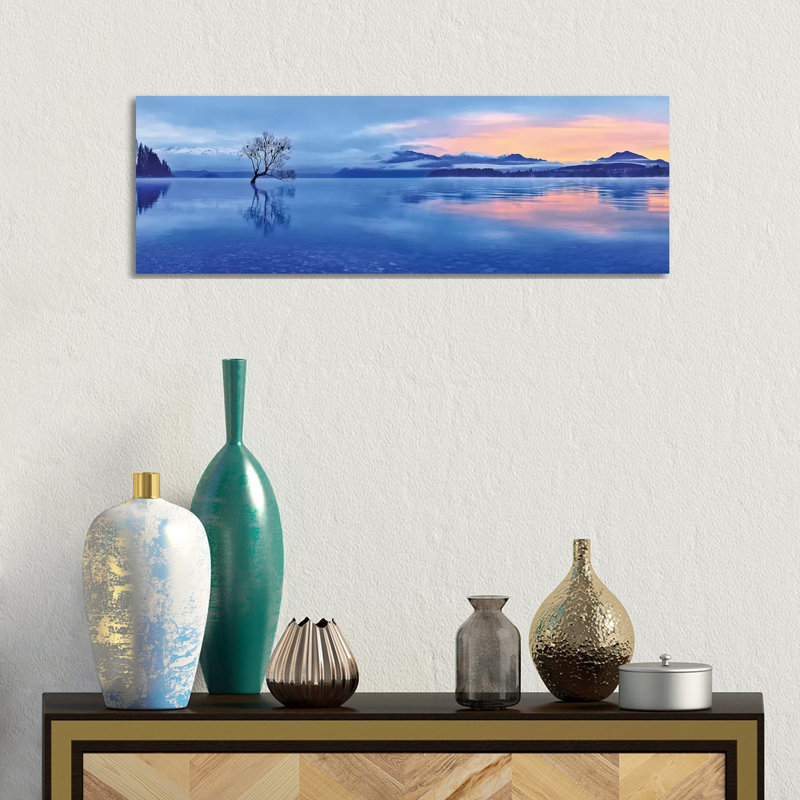 Lake Wanaka by Mei Xu - Wrapped Canvas Panoramic Print, 30.48 cm H x 91.44 cm W x 1.91 cm D
