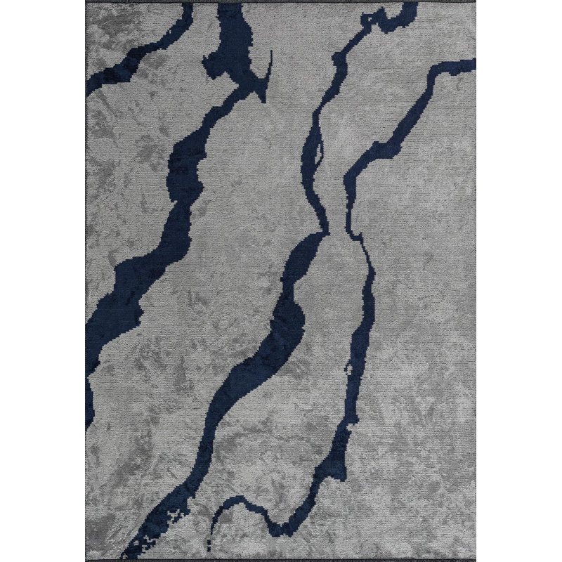 Debartolo Abstract Hand Loom Indoor / Outdoor Area Rug, Rectangle 7'10" x 9'10"