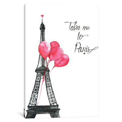 Take Me To Paris by Rongrong DeVoe - No Frame Print on Canvas