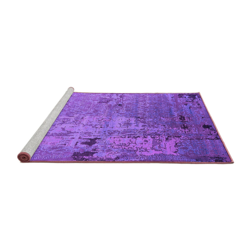 Tapis mauve Mid-Century Modern 2834, Carré de 6 pi