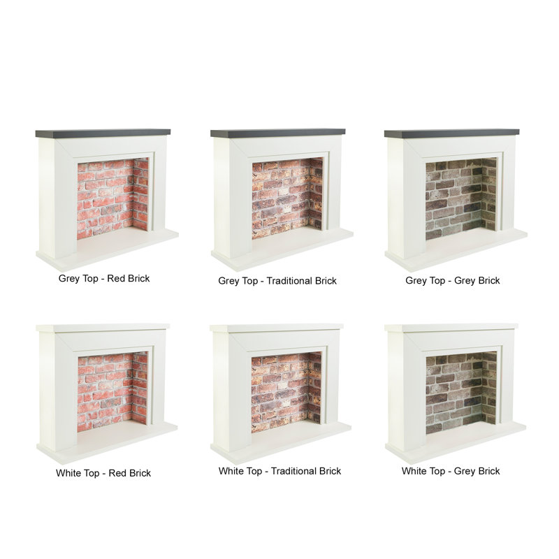 Farlington Fireplace Surround, White, Grey