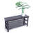 Coffee Strip Pattern Bamboo Shoe Rack - 3-tier 2-in-1 Stool For Stylish Shoe Organization