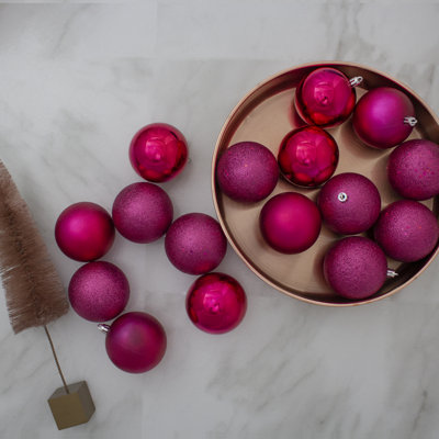 Ornement boule de Noël incassable à 4 finitions