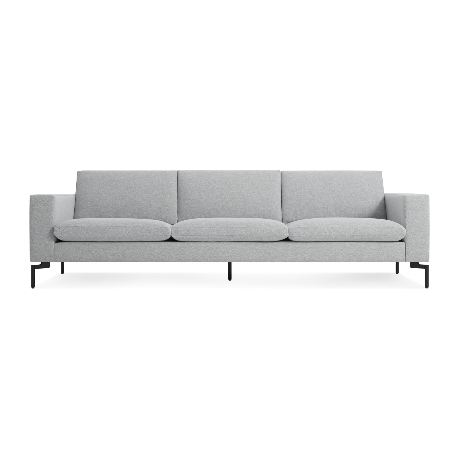 New Standard Upholstered Sofa, Black, 32" H x 104" W x 35" D, Maharam Mode in Intaglio Crossweave