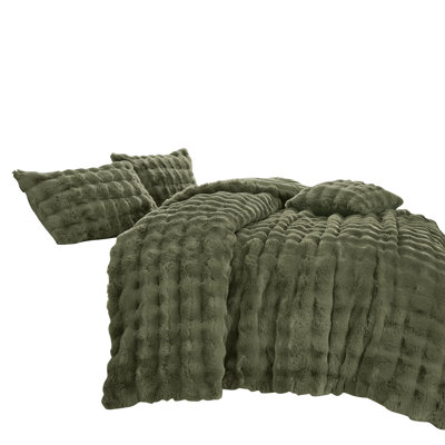 Ensemble d'édredon 4 pièces vert