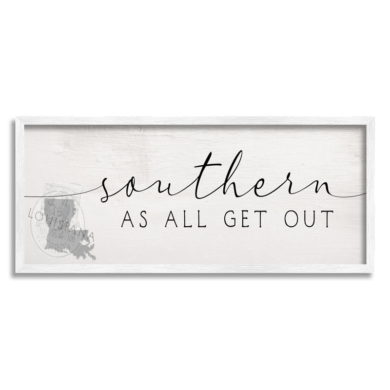 «Louis State Southern State As All Get Out Slang», art mural sur toile tendue par Daphne Polselli, H 10 po x l 24 po