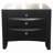 Black 2-Drawer Nightstand With Tray