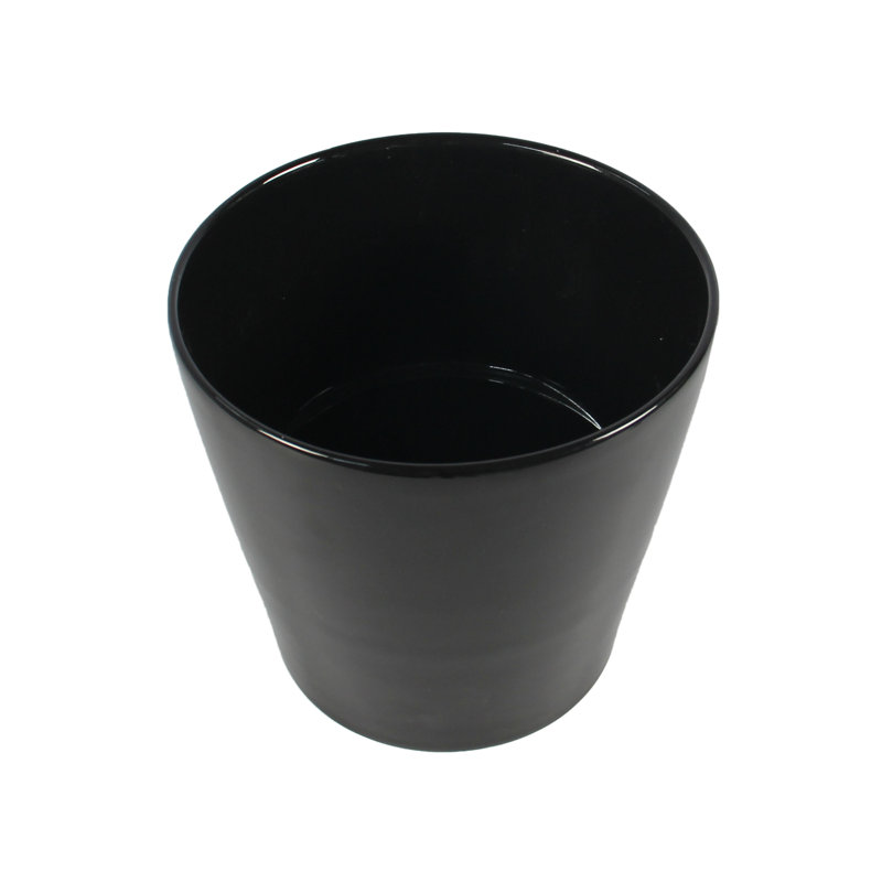 Handmade 2-Piece Ceramic Indoor Pot Planter Set, Black