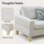 Ensemble de canapés 4 pièces Massa en flanelle, beige