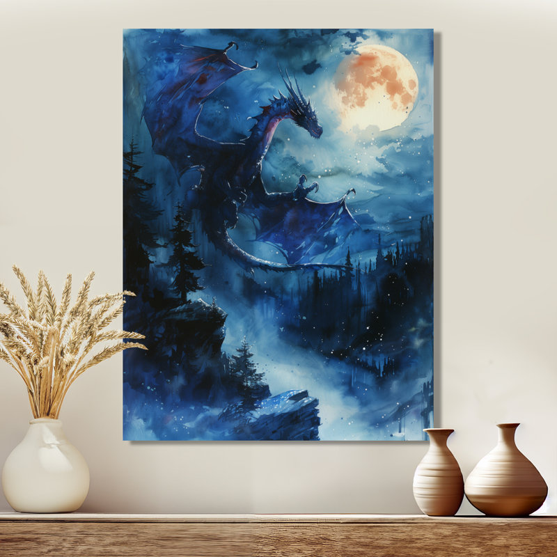 Topeka - Dragons, art mural, Toile tendue, 44" H x 34" W