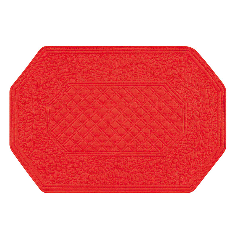 Napperon en coton 19 "Antanas, Rouge