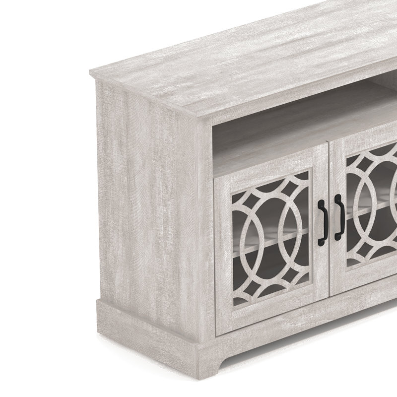Allivia Tv Stand with Open Storage for TVs up to 75", Dusty Gray Oak